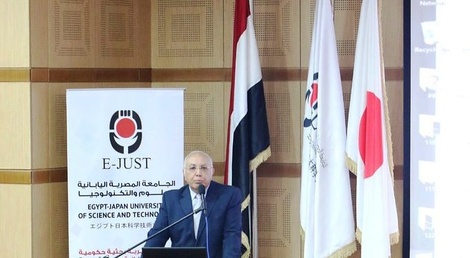 وفد الوكالة الفرنكوفونية يزور الجامعة المصرية اليابانية