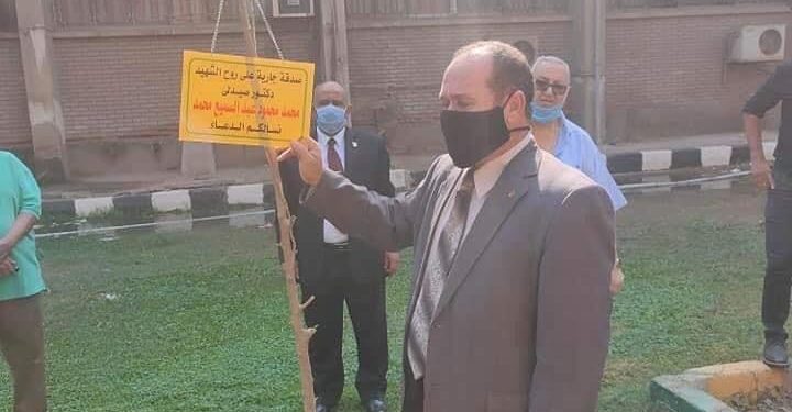 زراعة عين شمس تغرس الأشجار صدقة على أرواح شهداءها من الكورونا