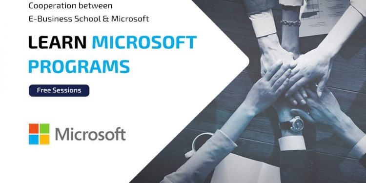 تعاون بين إي بيزنس سكول مايكروسوفت لتعليم برامج مايكروسوفت مجاناً