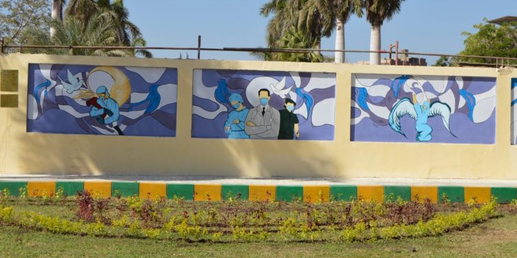 أول حديقة وجدارية لشهداء الجيش الابيض بزراعة عين شمس