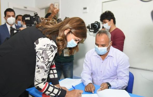 وزيرة الهجرة تدلي بصوتها في انتخابات مجلس النواب 2020