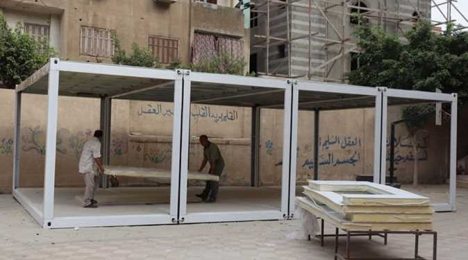 "الفصل الطائر" يحل مشكلة التباعد بمدارس المطرية