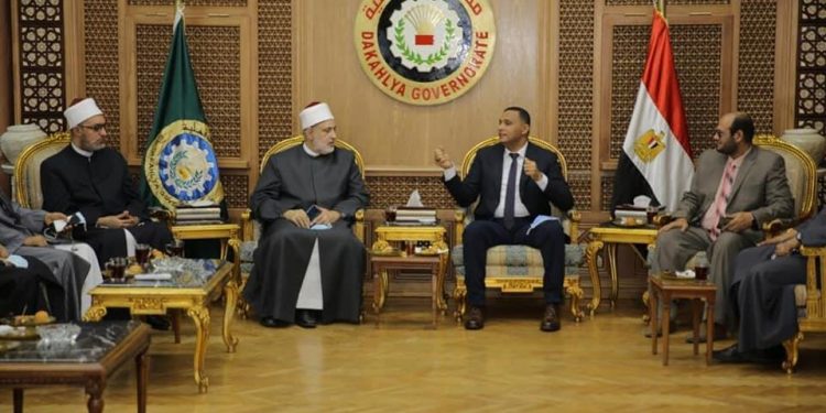 وكيل الأزهر يلتقي محافظ الدقهلية ويفتتحان معهد بهوت بنبروه