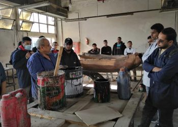 تدريب طلاب جامعة القاهرة الجديدة التكنولوجية بورش هيئة النقل العام