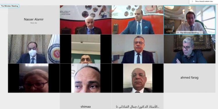 وزيرا التعليم العالي والشباب في اجتماع مجلس إدارة الاتحاد الرياضي المصري للجامعات 