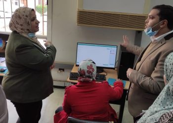 جامعة حلوان تشهد عقد الاختبار التجريبي للامتحانات الإلكترونية