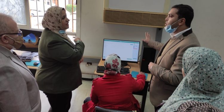 جامعة حلوان تشهد عقد الاختبار التجريبي للامتحانات الإلكترونية