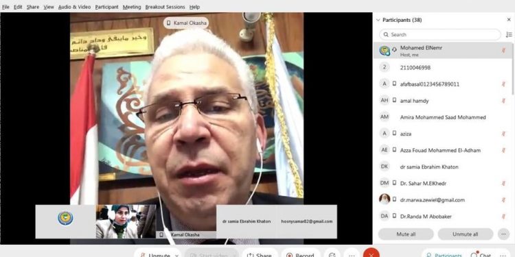 نائب رئيس جامعة طنطا يفتتح المؤتمر الافتراضي الثاني للتمريض