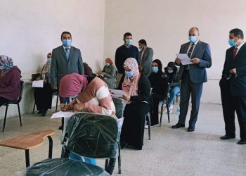 التزام تام بجميع الإجراءات الاحترازية بكلية التربية الرياضية