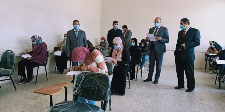 التزام تام بجميع الإجراءات الاحترازية بكلية التربية الرياضية