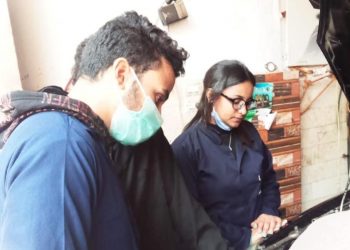 تدريب طلاب جامعة الدلتا التكنولوجية في المركز العالمي لصيانة السيارات