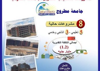 التعليم العالي: مشروعات تنفيذية في جامعة مطروح بتكلفة 1.2 مليار جنيه