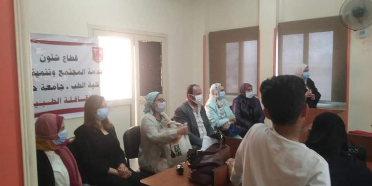 جامعة حلوان تواصل أنشطتها المجتمعية في كفر العلو 