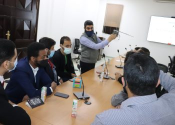 طلاب جامعة حلوان في زيارة لوكالة الفضاء المصرية بالعاصمة الإدارية