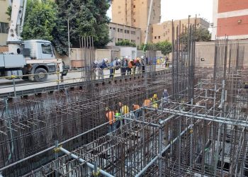 صور حديثة لمشروع إنشاء العيادات الخارجية بأبو الريش الياباني جامعة القاهرة