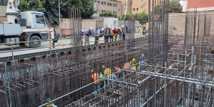 صور حديثة لمشروع إنشاء العيادات الخارجية بأبو الريش الياباني جامعة القاهرة