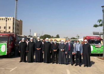 انطلاق أكبر قافلة إغاثية من الأزهر إلى قطاع غزة