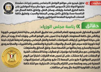 مجلس الوزراء يكشف حقيقة تعليق الخدمات الحكومية وحظر حركة المواطنين