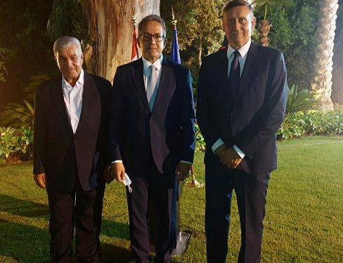 السفير نون والوزيران زاهي والعناني