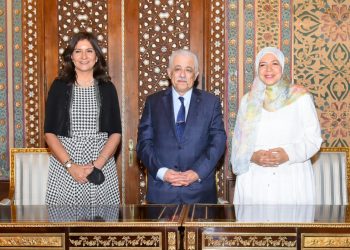 وزيرة الهجرة ووزير التعليم ومديرة دار نهضة مصر