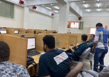 جامعة حلوان: بدء اختبارات القبول بالجامعات الأهلية بمركز الاختبارات الإلكترونية