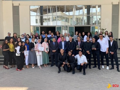 فريق "ايناكتس" بالجامعة المصرية الصينية يحصد المركز الثاني ضمن أفضل 10 مشروعات في مسابقة ريادة الأعمال المحلية