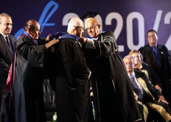 جامعة النيل الأهلية تمنح عدلي منصور أول دكتوراه فخرية في تاريخها