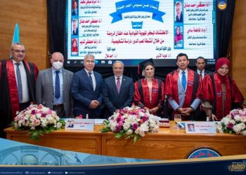 وزير الشباب والرياضة يناقش رسالة ماجستير بجامعة طنطا