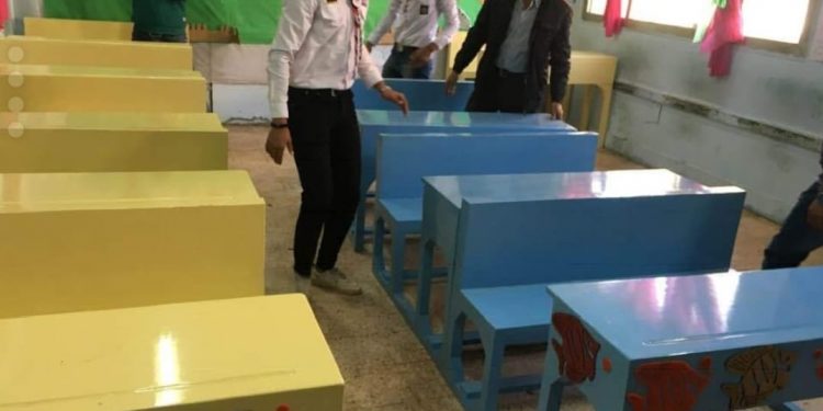 مدرسة العمرانية بالجيزة بعد تجهيزها