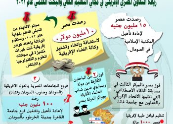 الدعم المصري لافريقيا في 2021..تدريب أكثر من 1000 شاب و 10 مليون دولار لإنشاء وتشغيل وكالة الفضاء