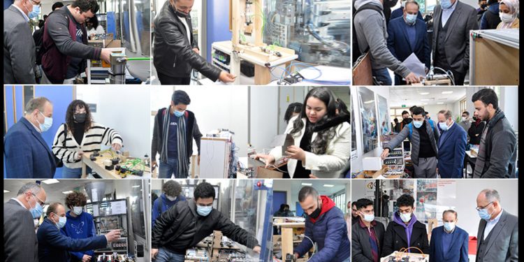 كلية هندسة وعلوم المواد بالألمانية تنظم معرض للمشروعات التطبيقية لطلابها