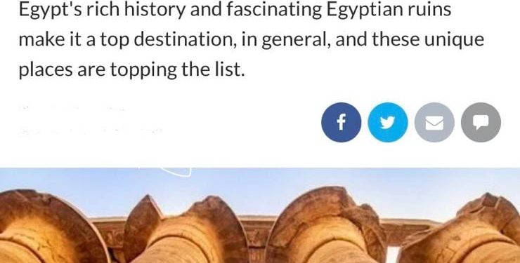 موقع The Travel يبزر 10 أماكن فريدة في مصر يحب زيارتها