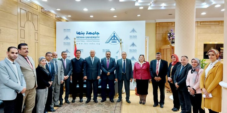 جامعة بنها تستقبل الزيارة السنوية لفريق التقييم لنظام الجودة الإدارية