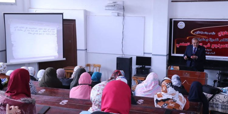 رئيس جامعة الأزهر يحاضر حول فن التحقيق بكلية الدراسات الإسلامية بنات ببورسعيد