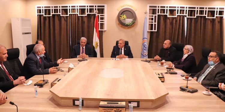 رئيس جامعة الأزهر يستقبل فريق هيئة ضمان الجودة والاعتماد