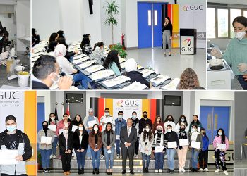 142 طالب يستكشفون مجالات الدراسة بكليات الجامعة الألمانية بالقاهرة