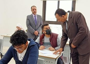 انتظام امتحانات الميدتيرم بجامعة المنصورة الجديدة