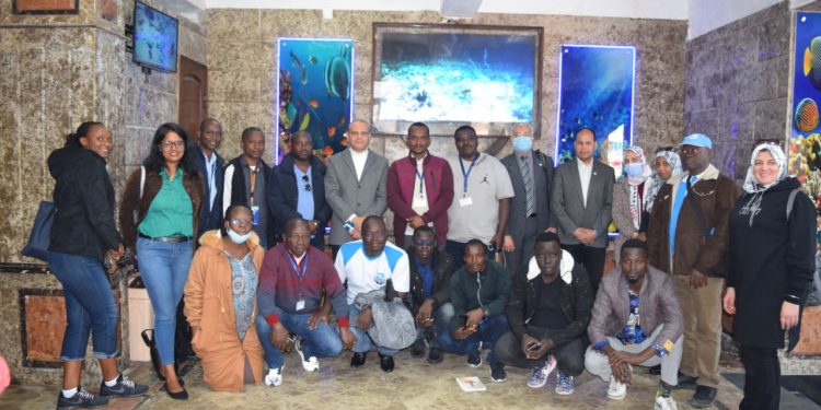 القومي لعلوم البحار يستقبل وفدًا إفريقيًّا من مركز التدريب الإقليمي للموارد المائية