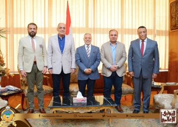 رئيس جامعة طنطا يستقبل وفد من نواب مجلسى النواب والشيوخ بالغربية