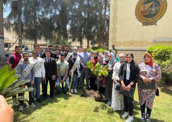 جامعة المنصورة تطلق مبادرة لزرع الاشجار