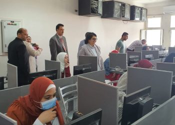 بدء الاختبارات الإلكترونية التجريبية لكليات القطاع الطبى بجامعة المنوفية