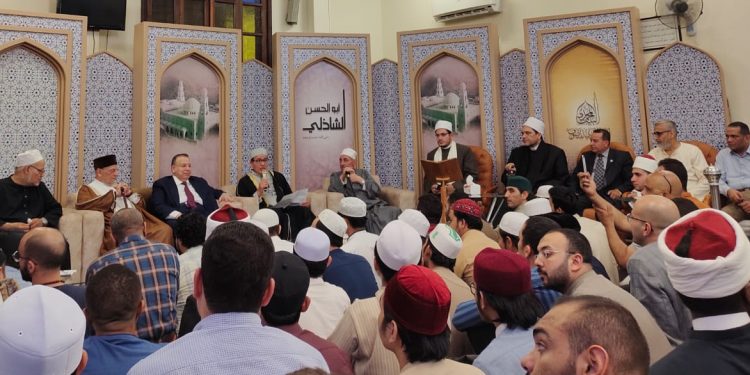 بدء الاحتفال بذكرى الإمام أبو الحسن الشاذلي بحضور علماء الأزهر والإفتاء وشيوخ التصوف