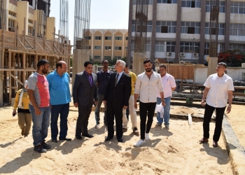 رئيس جامعة المنوفية يتفقد أعمال الإنشاءات بـ«التربية النوعية»