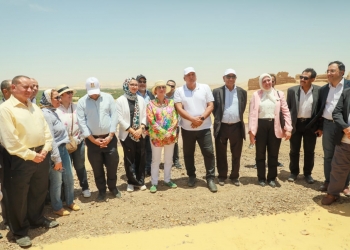 طلاب جامعة جنوب الوادي يشاركون وزيرة البيئة حملة للتشجير وماراثون السيارات الكهربائية