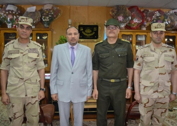 نائب رئيس جامعة الأزهر يستقبل المستشار العسكري لمحافظة أسيوط