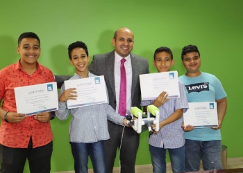 "مصر الخير" تكرم 4 طلاب لفوزهم بالمركز الثالث بمسابقة الروبوتات