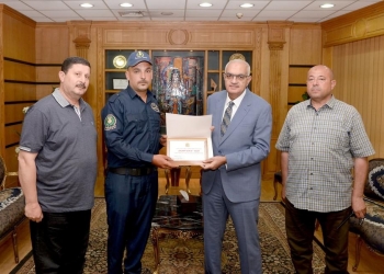 جامعة المنصورة تكرم فرد أمن لتصديه لقاتل نيرة أشرف