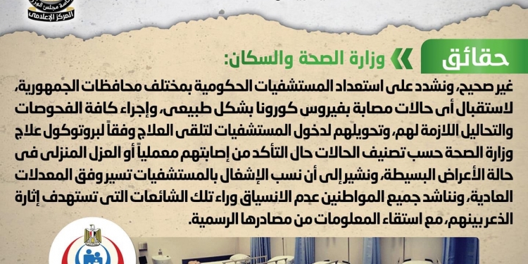رفض المستشفيات الحكومية استقبال حالات كورونا.. الحكومة ترد