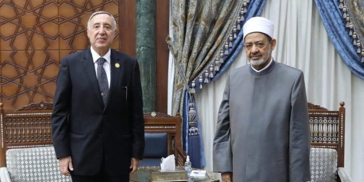 رئيس المحكمة الدستورية العليا يهنئ الإمام الأكبر بعيد الأضحى المبارك