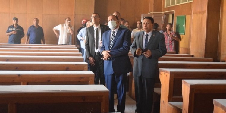 حريق محدود بكلية التجارة جامعة بني سويف دون وقوع خسائر